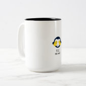 悪魔の話サルを見る ツートーンマグカップ (正面左)