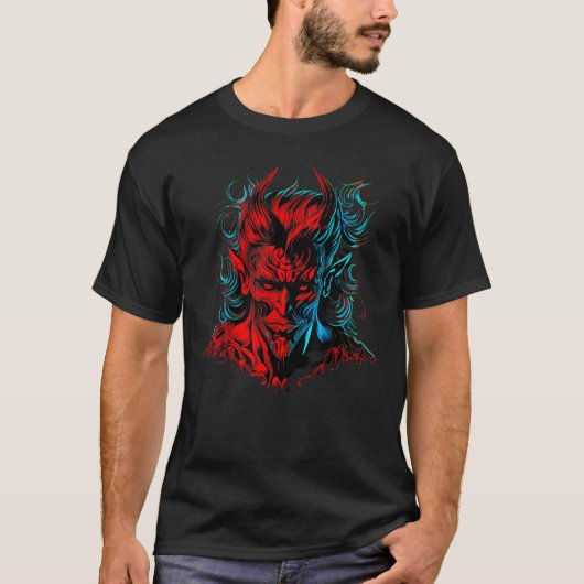 悪魔の赤い地獄の悪魔アモードス Tシャツ (正面)