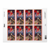 悪魔の赤ワインのワックスシールモノグラム/アンティークタロット ラベル (フルシート)