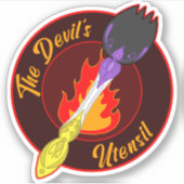 悪魔の道具 – サタン非バイナリースポーツドードル シール (正面)