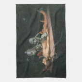 悪魔の霊が見える死の近い体験 キッチンタオル (縦)