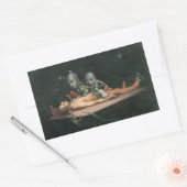 悪魔の霊が見える死の近い体験 長方形シール (封筒)