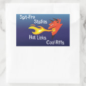 悪魔の頭のホットリックス クールリフス 長方形シール (バッグ)