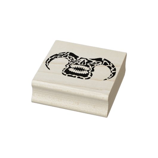 悪魔の頭部アートスタンプ ラバースタンプ (スタンプ)