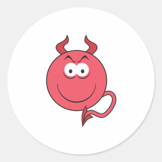 悪魔の顔 ラウンドシール (正面)