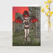 悪魔のPixiグリーティングカード カード (黄色い花)