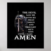 悪魔は私が言うまで頭を下げて私を見た ポスター (正面)