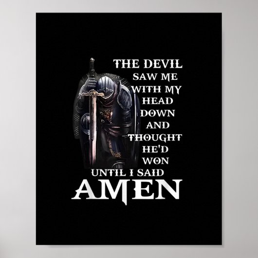 悪魔は私が言うまで頭を下げて私を見た ポスター (正面)