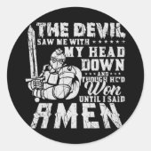 悪魔は私が言うまで頭を下げて私を見た ラウンドシール (正面)