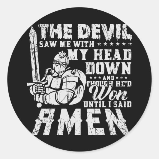 悪魔は私が言うまで頭を下げて私を見た ラウンドシール (正面)