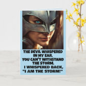 悪魔は私の耳に囁いた – グリーティングカード (黄色い花)