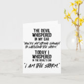 悪魔は私の耳に悪魔の引用文にささやいた カード (黄色い花)