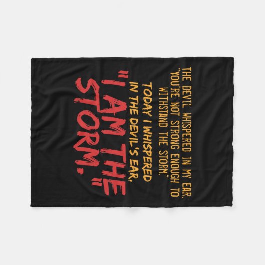 悪魔は私の耳に悪魔の引用文にささやいた フリースブランケット (正面(横))