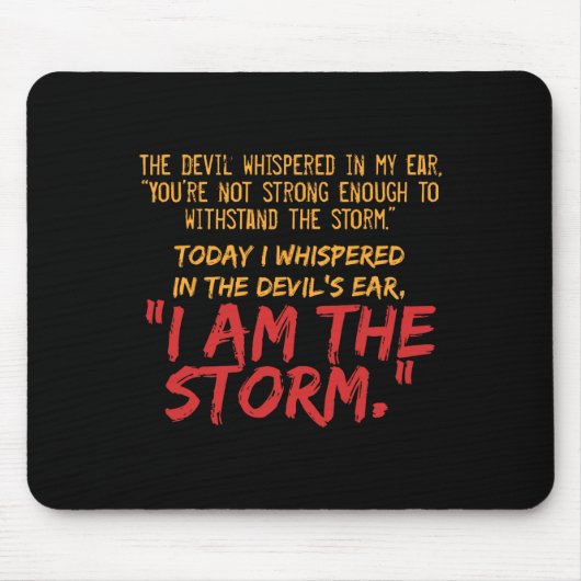 悪魔は私の耳に悪魔の引用文にささやいた マウスパッド (正面)