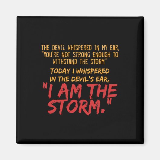 悪魔は私の耳に悪魔の引用文にささやいた マグネット (正面)