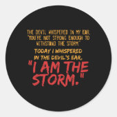 悪魔は私の耳に悪魔の引用文にささやいた ラウンドシール (正面)