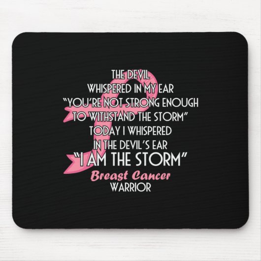 悪魔は私の耳の中で囁いた私は嵐 – ブリ マウスパッド (正面)