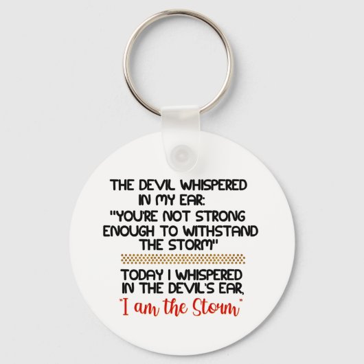 悪魔は私の耳命にささやいた感動的 キーホルダー (正面)