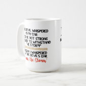 悪魔は私の耳命にささやいた感動的 コーヒーマグカップ (正面左)