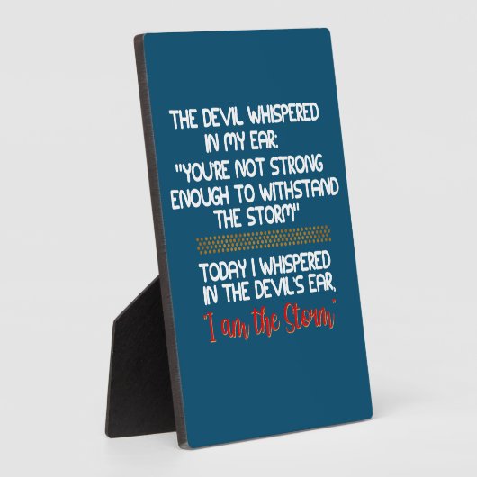 悪魔は私の耳命にささやいた感動的 フォトプラーク (側面)