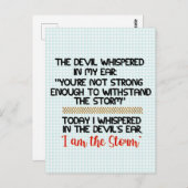 悪魔は私の耳命にささやいた感動的 ポストカード (正面/裏面)