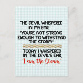 悪魔は私の耳命にささやいた感動的 ポストカード (正面)