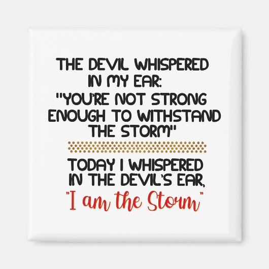 悪魔は私の耳命にささやいた感動的 マグネット (正面)