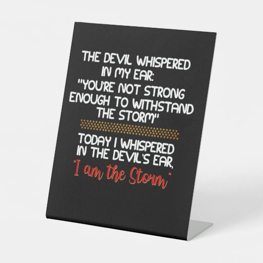 悪魔は私の耳命にささやいた感動的 台座サイン (正面)