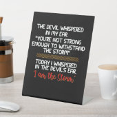 悪魔は私の耳命にささやいた感動的 台座サイン (インサイチュ)