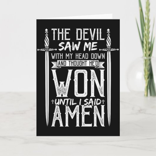 悪魔は私を見て、勝ったと思ったが、私が言った時まで  カード (正面)