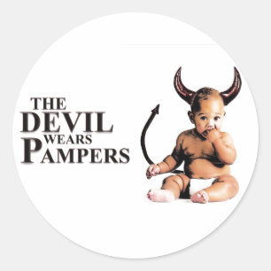 悪魔はPampersを身に着けています ラウンドシール