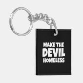 悪魔をホームレスのクリスチャンにする キーホルダー (正面左)
