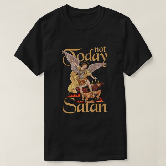 悪魔を倒すサタン・セント・マイケル Tシャツ (デザイン正面)