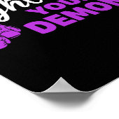 悪魔を取り除く紫色のリボンボクシング手袋 ポスター (角)