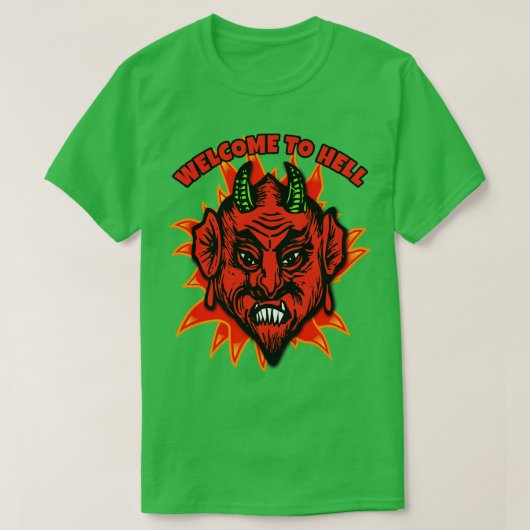 悪魔を地獄に迎える Tシャツ (デザイン正面)