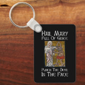 悪魔を顔で！ キーホルダー (正面)