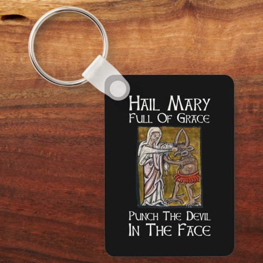 悪魔を顔で！ キーホルダー (正面)