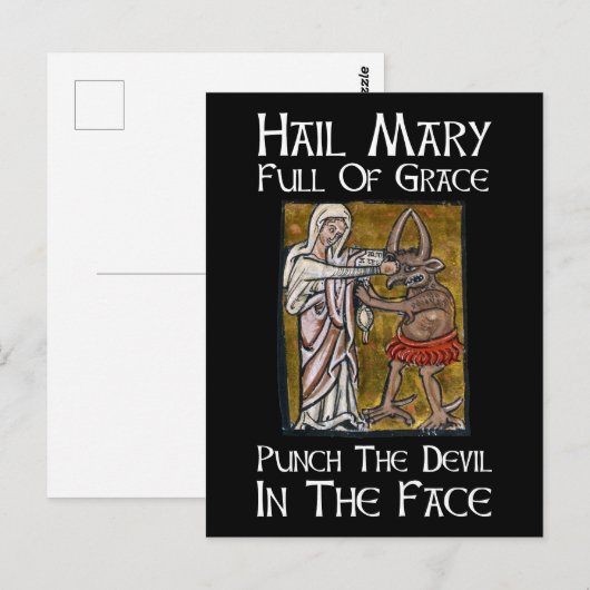 悪魔を顔で! ポストカード (正面/裏面)