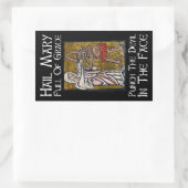 悪魔を顔で! 長方形シール (バッグ)