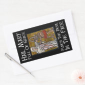 悪魔を顔で! 長方形シール (封筒)