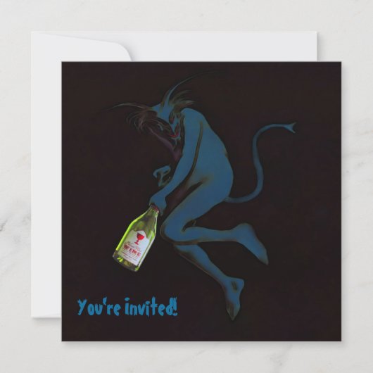 悪魔を飲む~招待状/ RSVP 招待状 (正面)