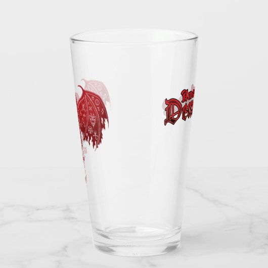 悪魔ガラスのすごい悪魔の男の子ののろい タンブラーグラス (左)