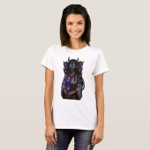 悪魔サイバーパンクアニメの少女 Tシャツ (正面フル)