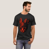 悪魔サタンデーモンキッテンペンタグラム猫 Tシャツ (正面フル)