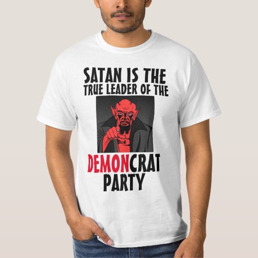 悪魔サタン民主自由主義Tシャツ Tシャツ (正面)