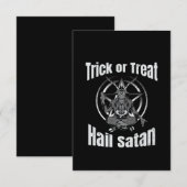 悪魔サタン ペンタグラム 悪魔のヤギ ハロウィン サンキューカード (正面/裏面)