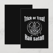 悪魔サタン ペンタグラム 悪魔のヤギ ハロウィン 出欠カード (正面/裏面)