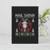 悪魔サタン 羊の頭 ペンタグラム 面白い Satanic 醜い シーズンカード (スタンド正面)