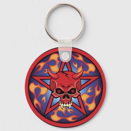 悪魔スカル キーホルダー (正面)