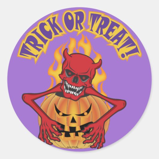 悪魔スカル ラウンドシール (正面)